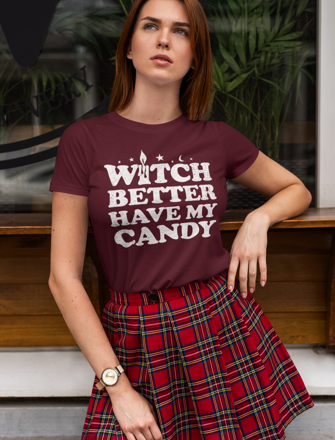 Maroon shirt saying witch better have my candy - HighCiti