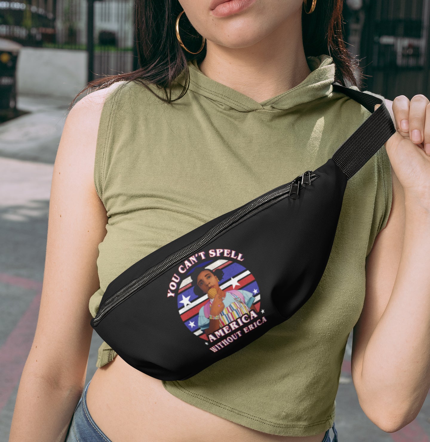 You Can't Spell America Without Erica Fanny Pack - HighCiti