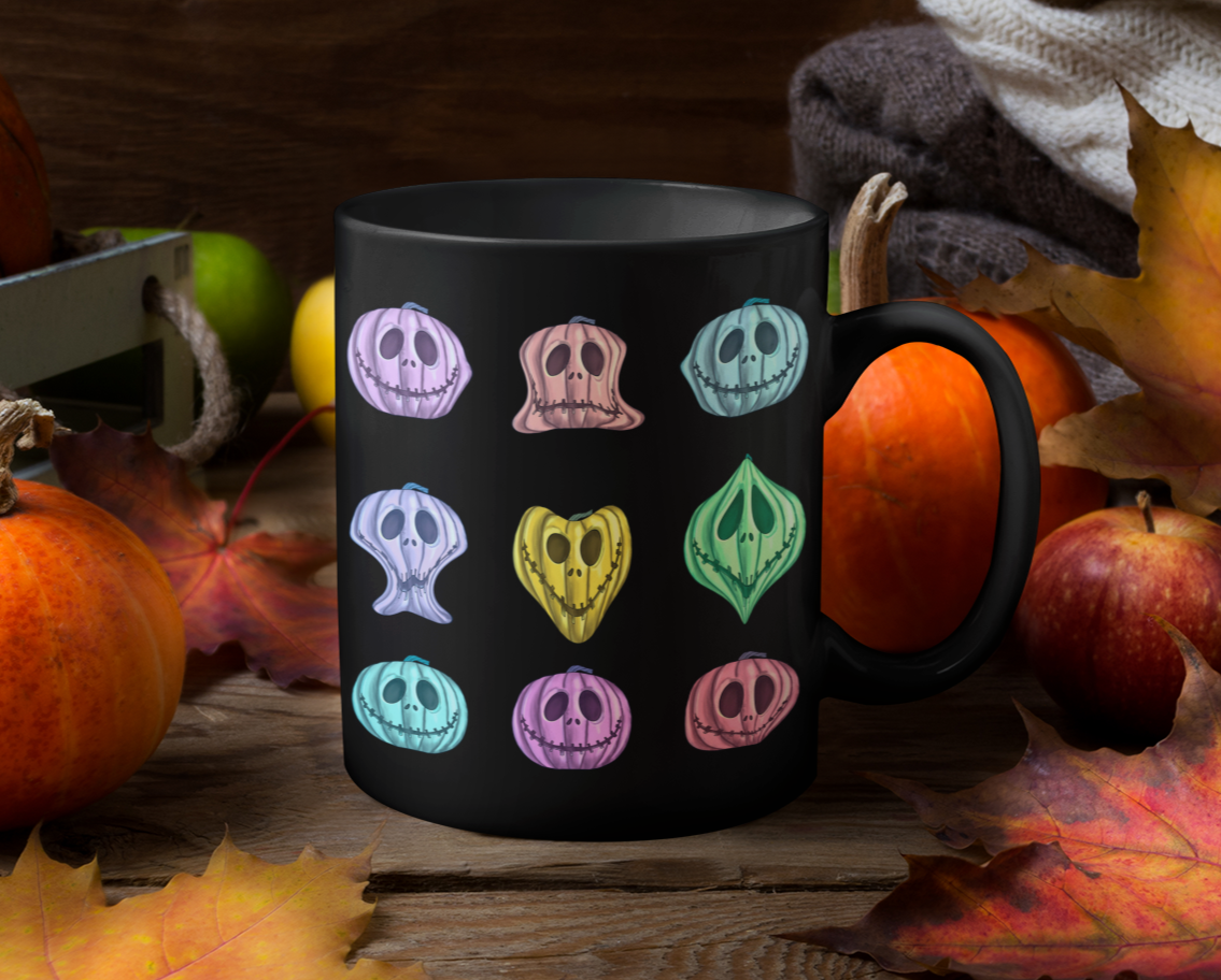 Black mug with pumpkins - HighCiti