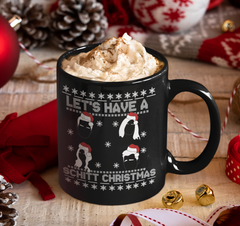 Black mug with schitt's creek character saying let's have a schitt christmas - HighCiti
