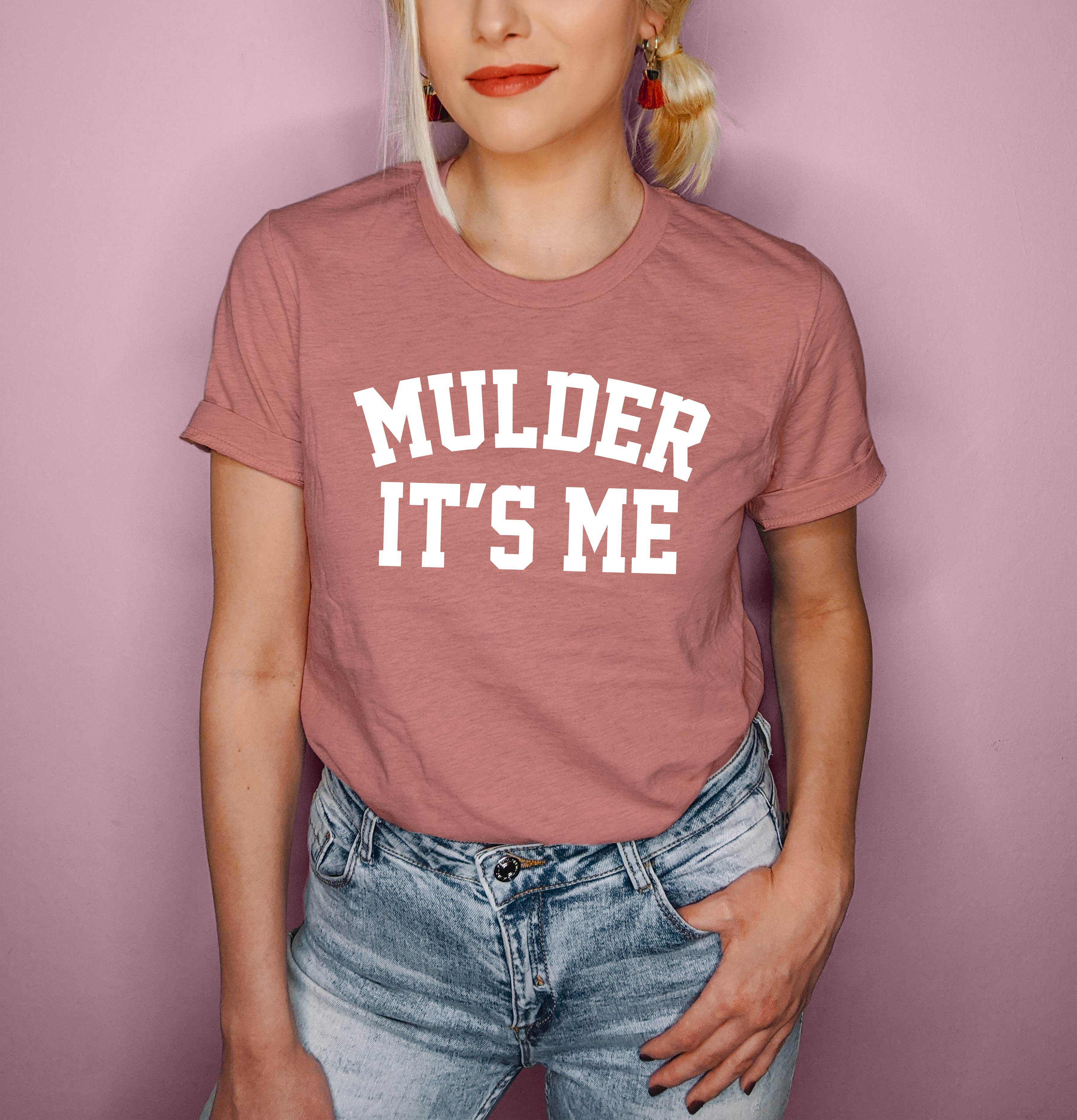Heather mauve shirt that says mulder it's me - HighCiti