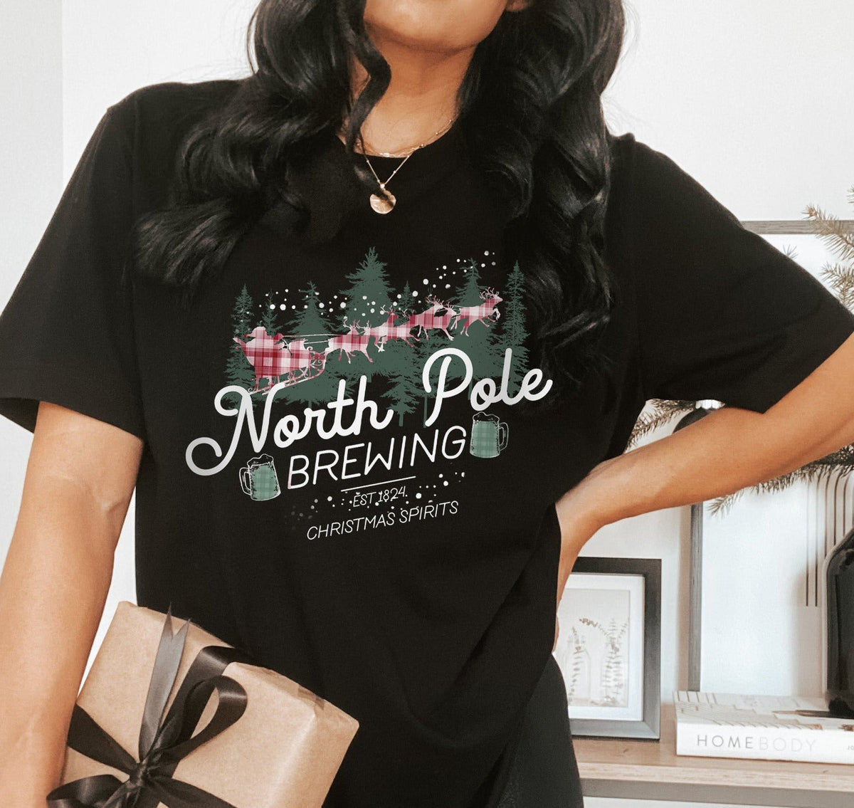 black shirt that says north pole brewing - HighCiti