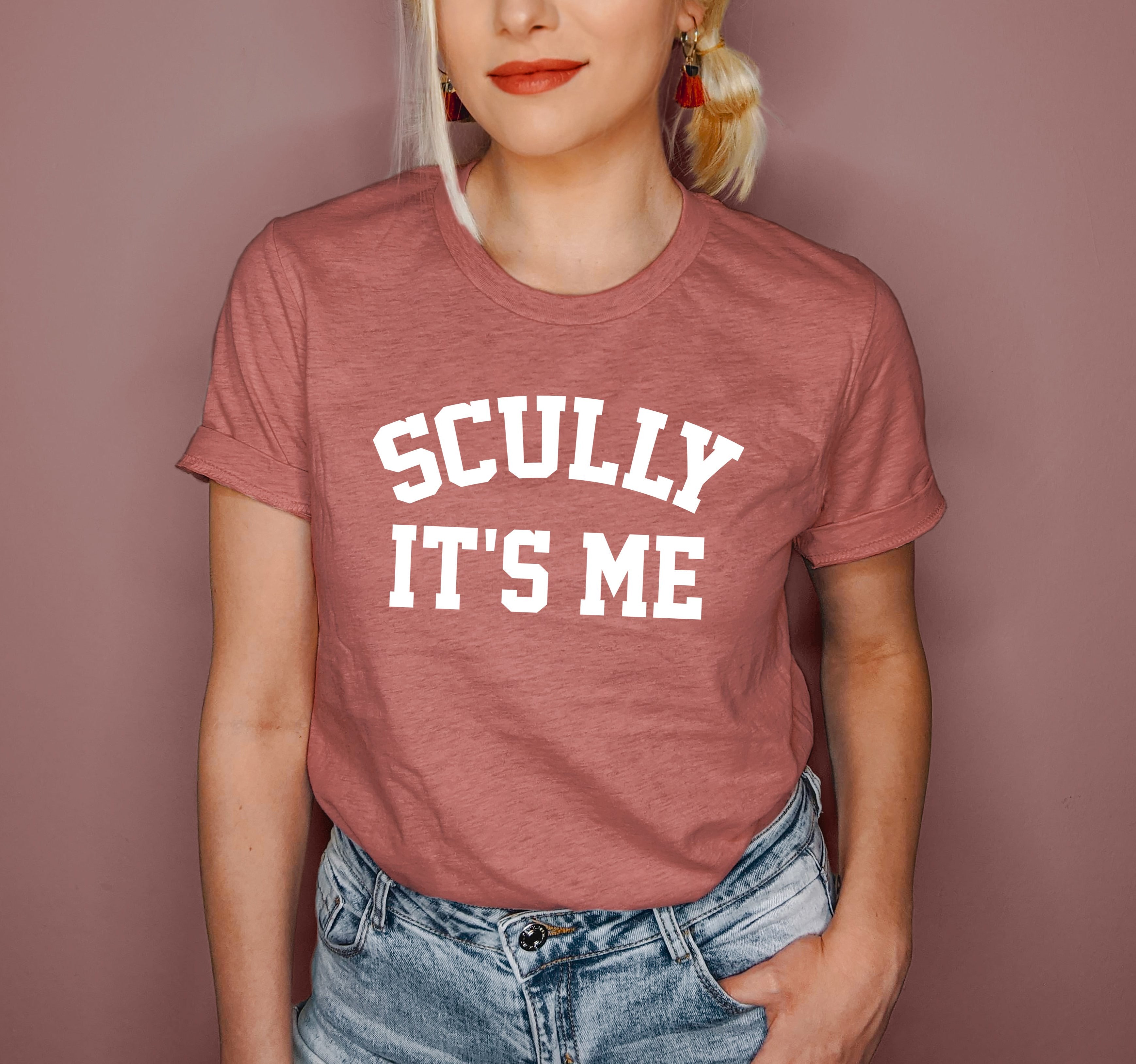 Heather mauve shirt that says scully it's me - HighCiti