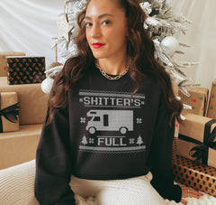 black sweater that says shitter's full - HighCiti