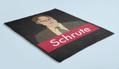 Blanket with dwight schrute from the office parody supreme logo - HighCiti