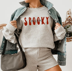 grey sweatshirt that says spooky season - HighCiti
