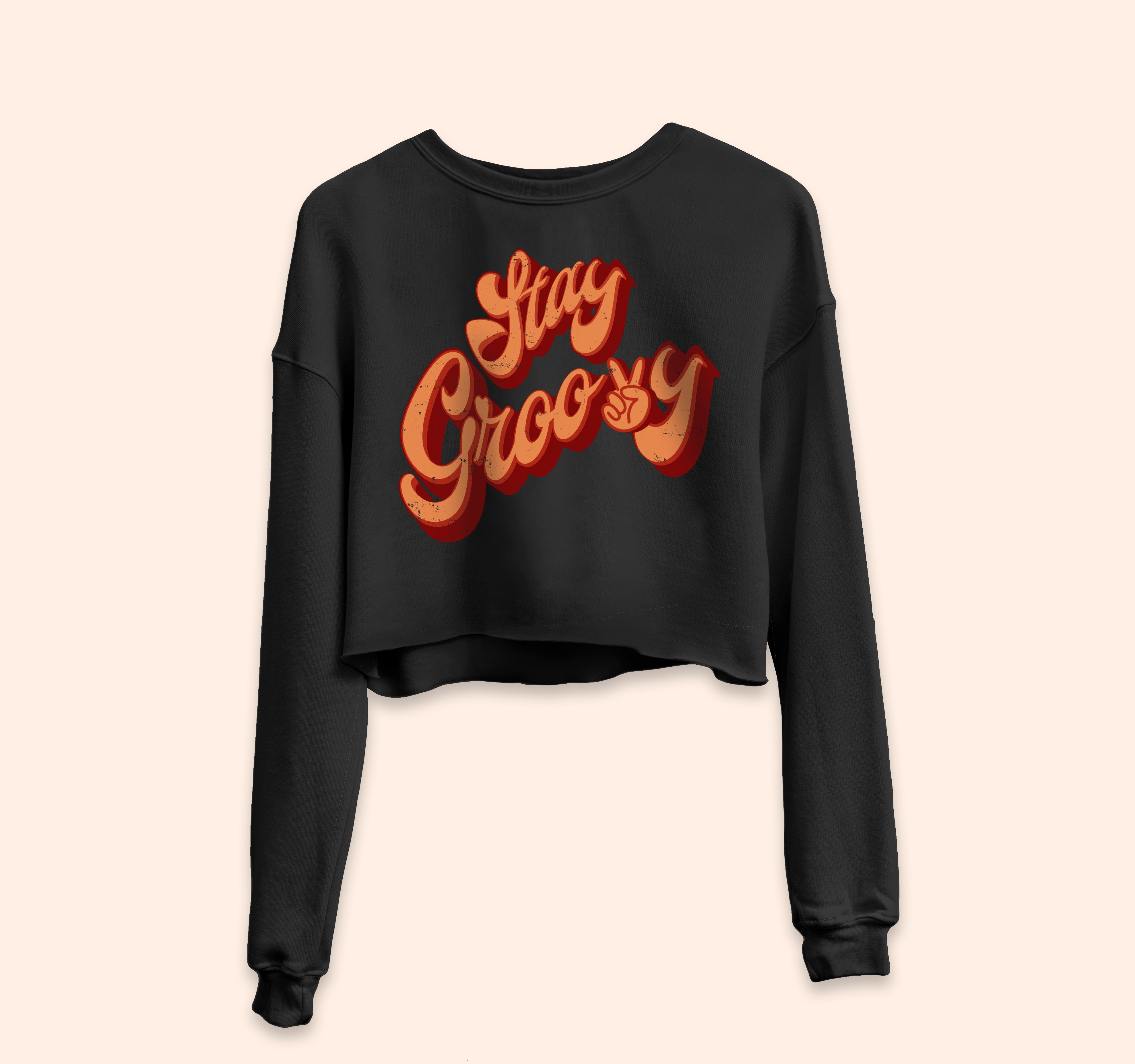 Stay Groovy Crop Sweatshirt