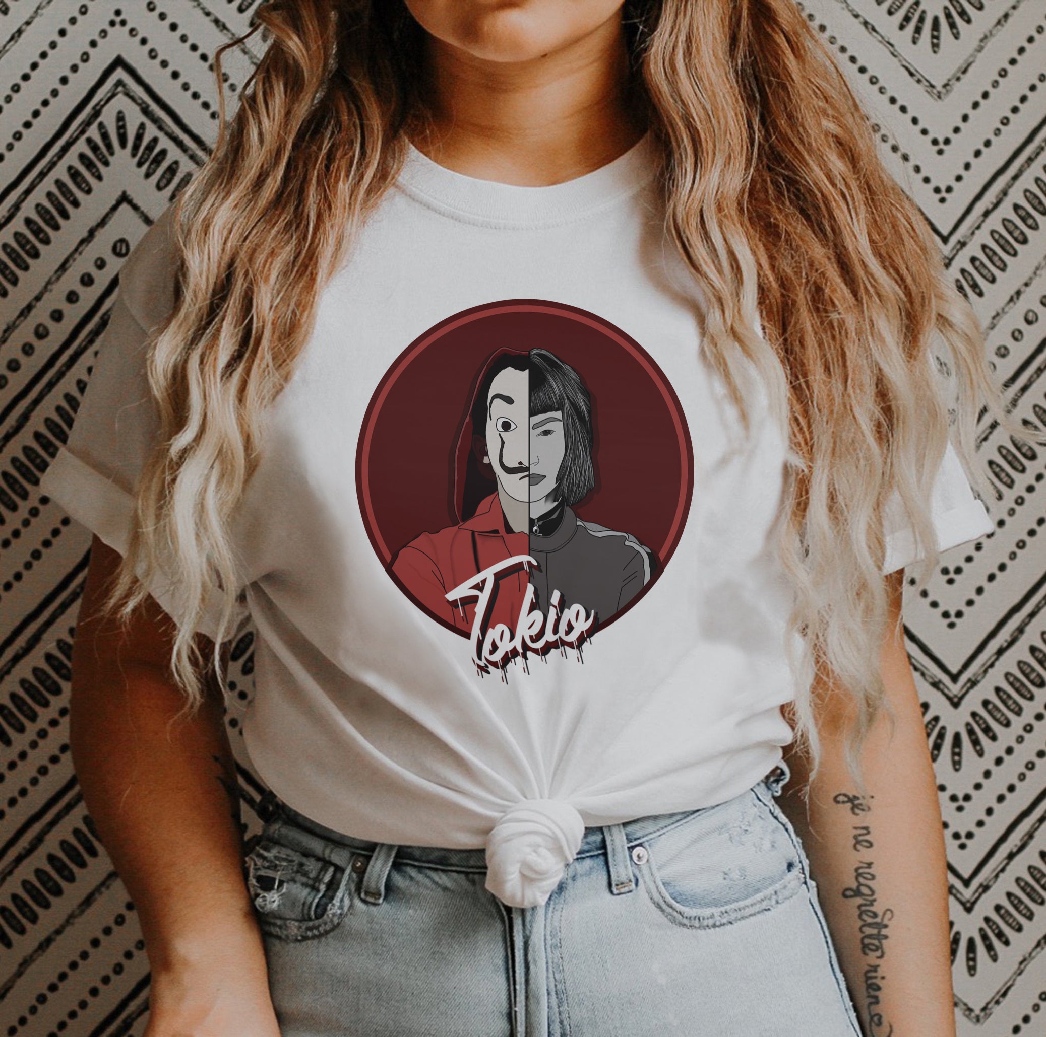 White shirt with tokio from la casa de papel - HighCiti