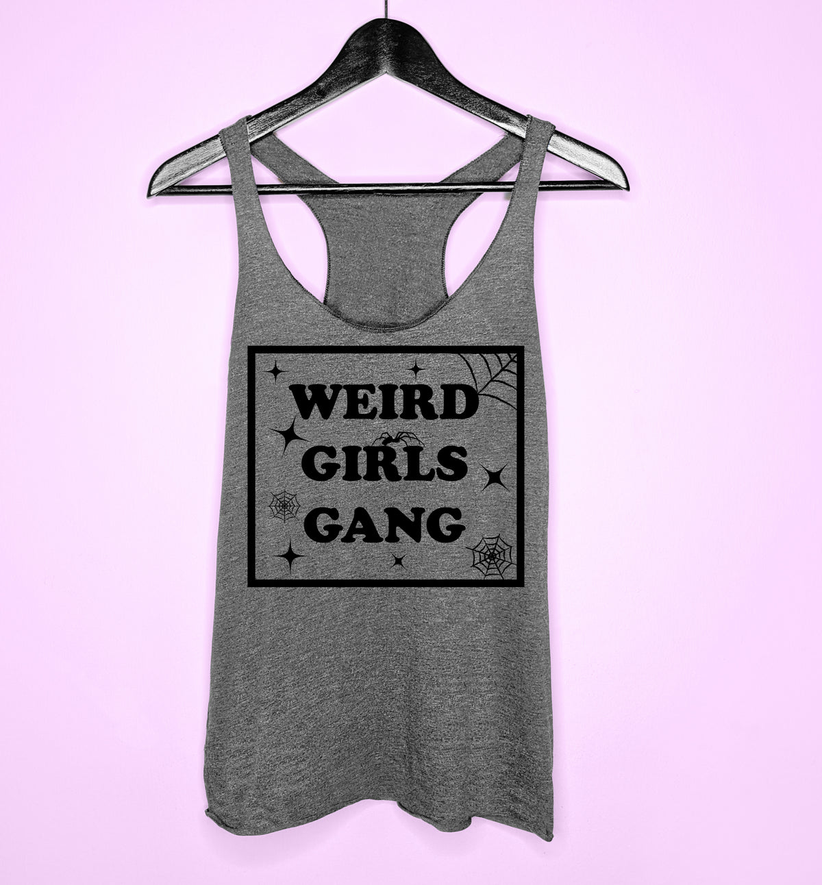 Grey tank saying weird girls gang - HighCiti