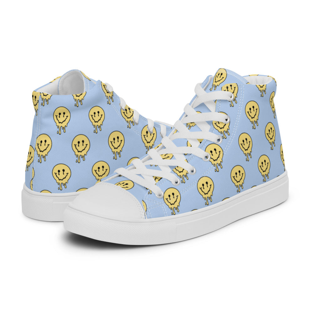 drippin smiley face high top shoes - HighCiti